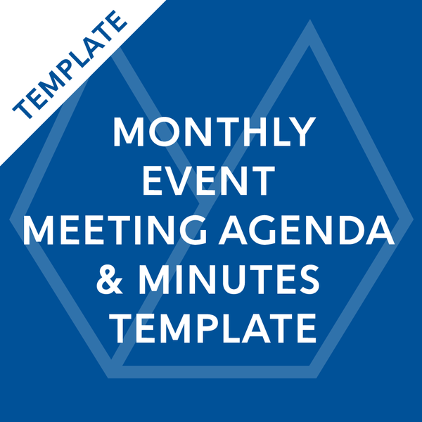 Monthly Event Meeting Agenda & Minutes Template
